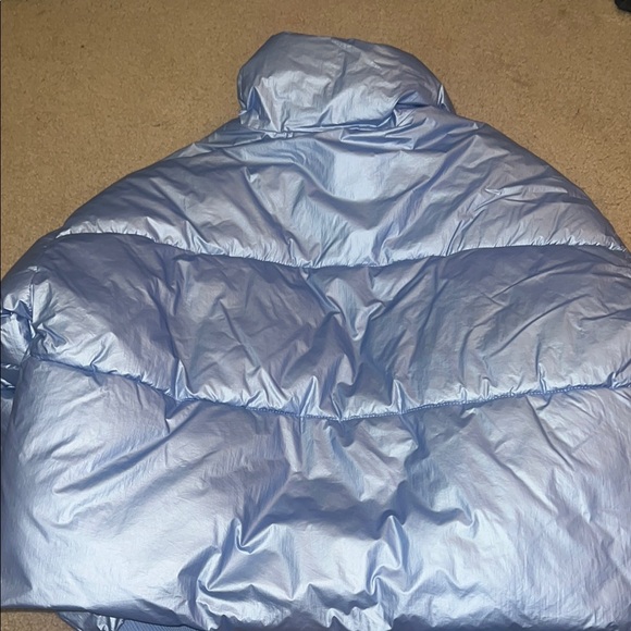 NWT Metallic Blue Puffer Jacket - Picture 7 of 8
